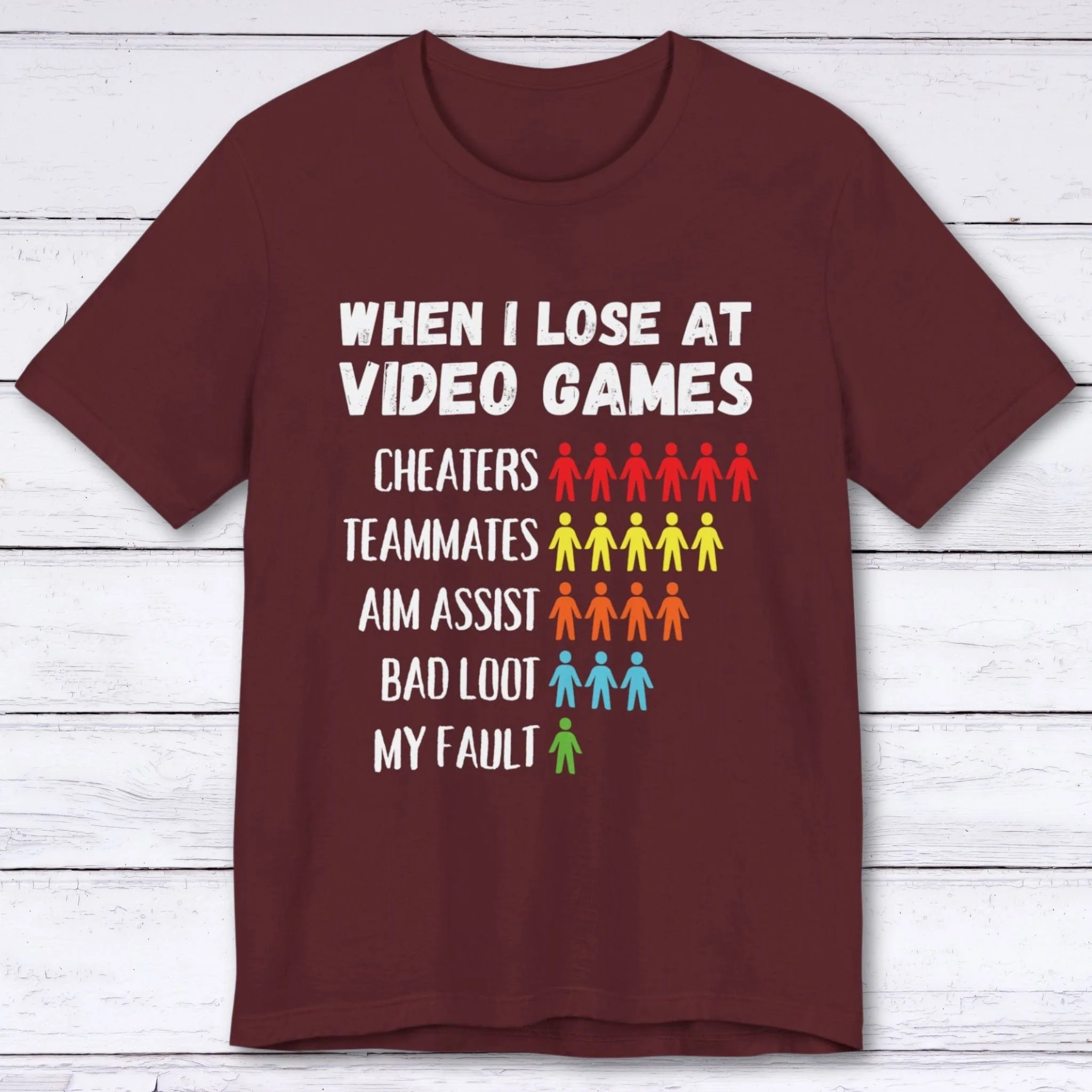 99% Excuses, 1% Acceptance (Gamer) T-shirt