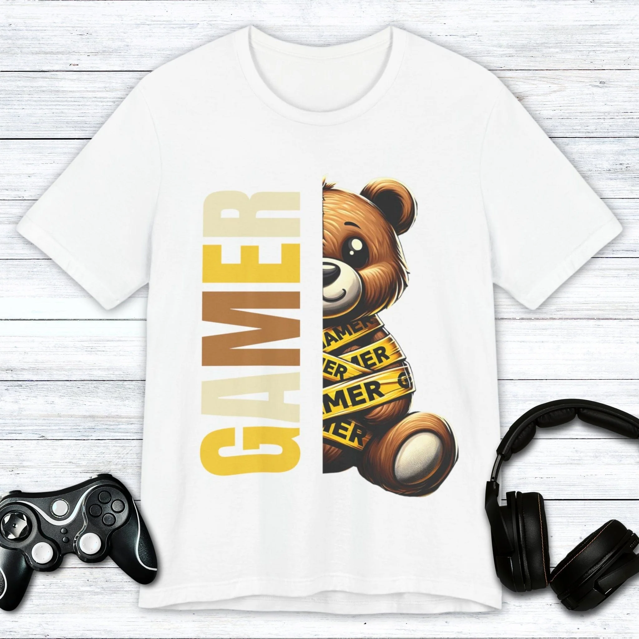 Caution Gamer Bear T-shirt