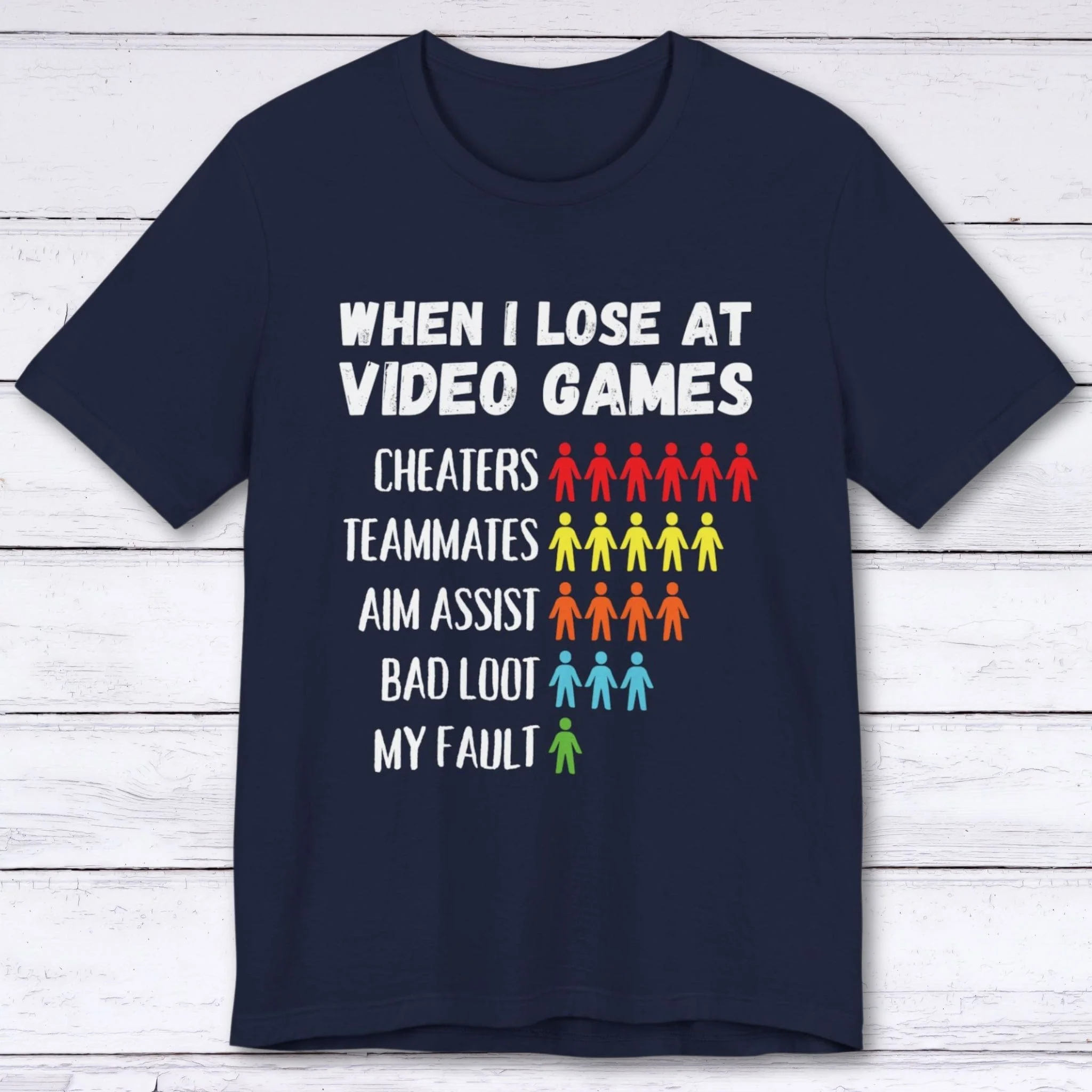 99% Excuses, 1% Acceptance (Gamer) T-shirt