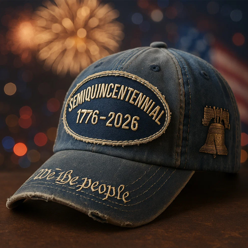 US 250th Anniversary Retro Art Print Casual Hat