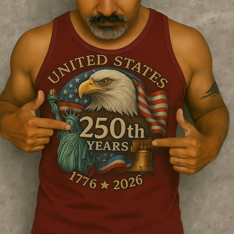 US 250th Anniversary Printed Tank Top