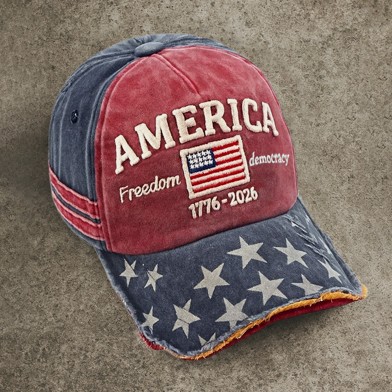 US Retro 250th Anniversary Print Casual Hat