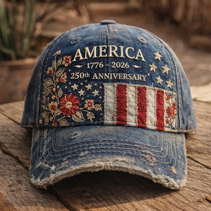 US Vintage 250th Anniversary Printed Hat