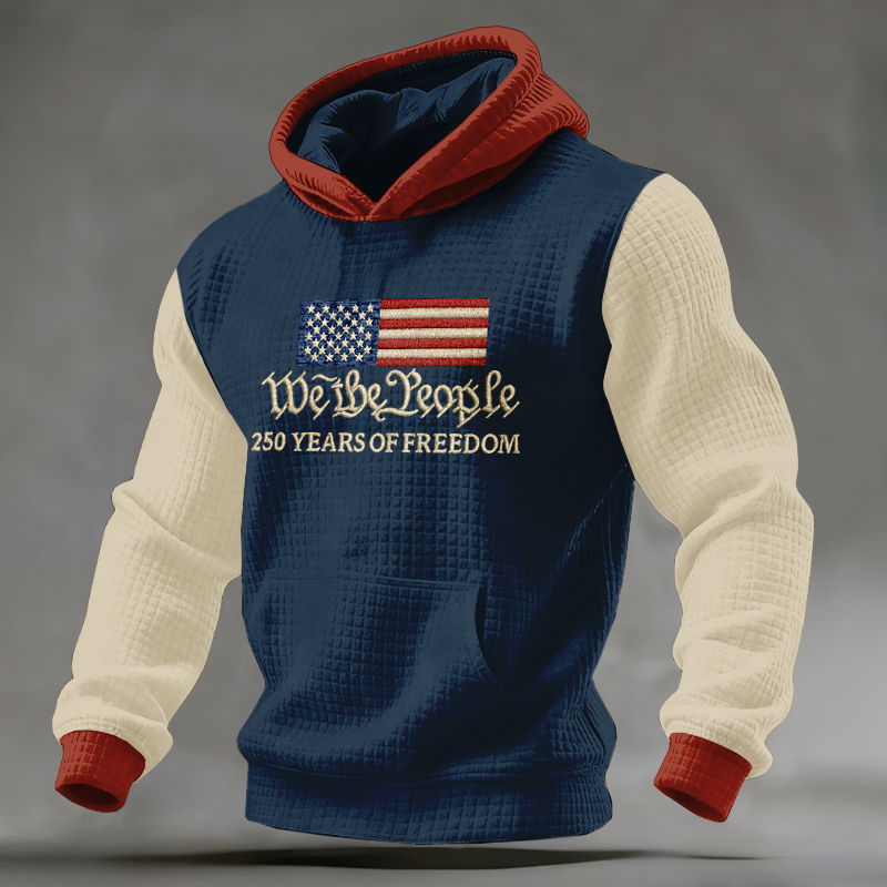 We The People 250th Anniversary Art Waffle Hoodie