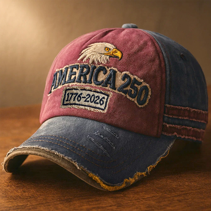 US Retro 250th Anniversary Print Casual Hat