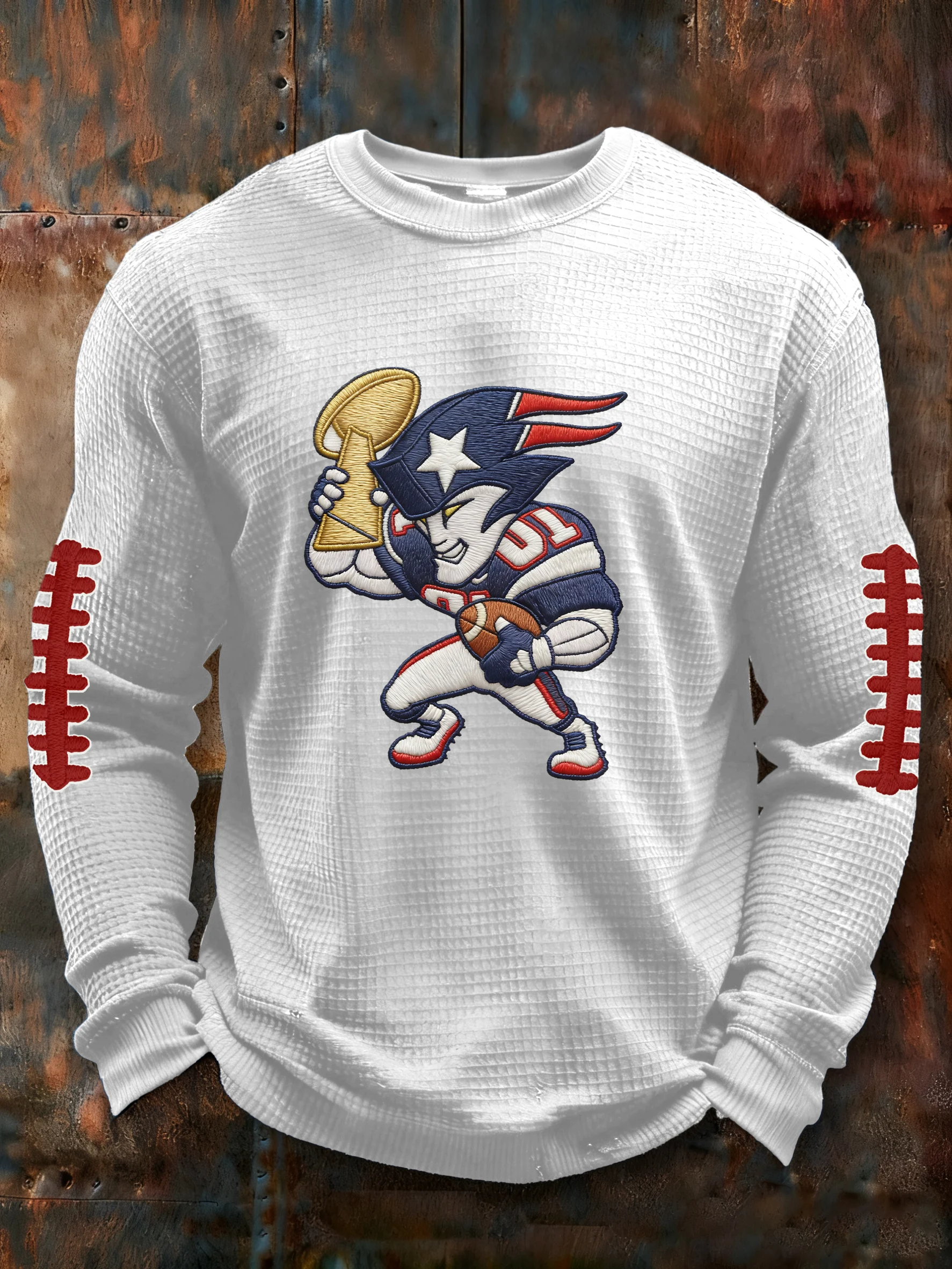Men's football casual printed sweatshirt