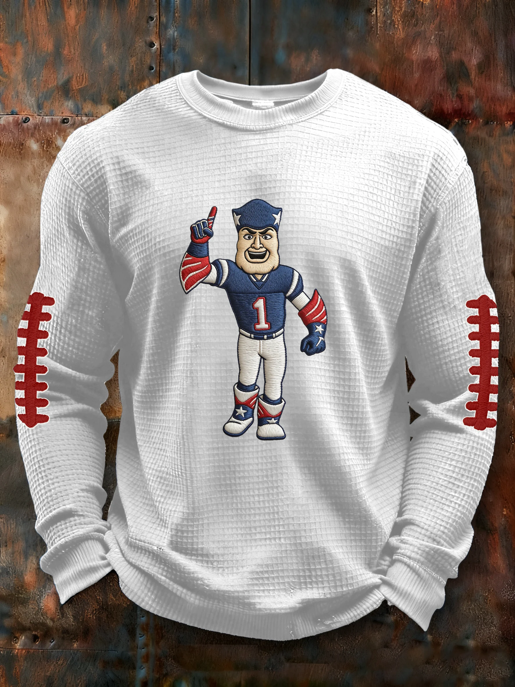Men's football casual printed sweatshirt