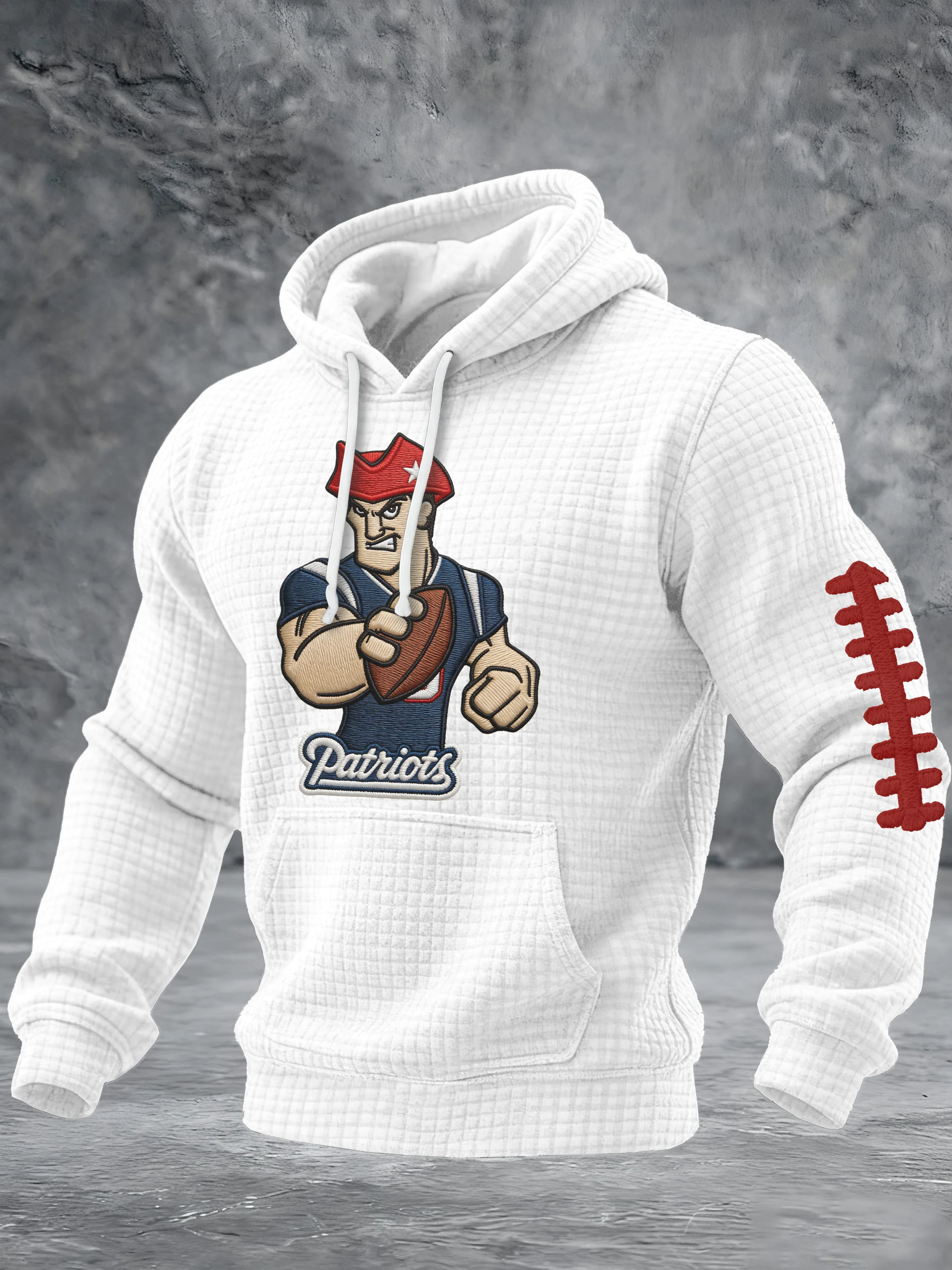 Men's long-sleeved hooded casual printed sweatshirt