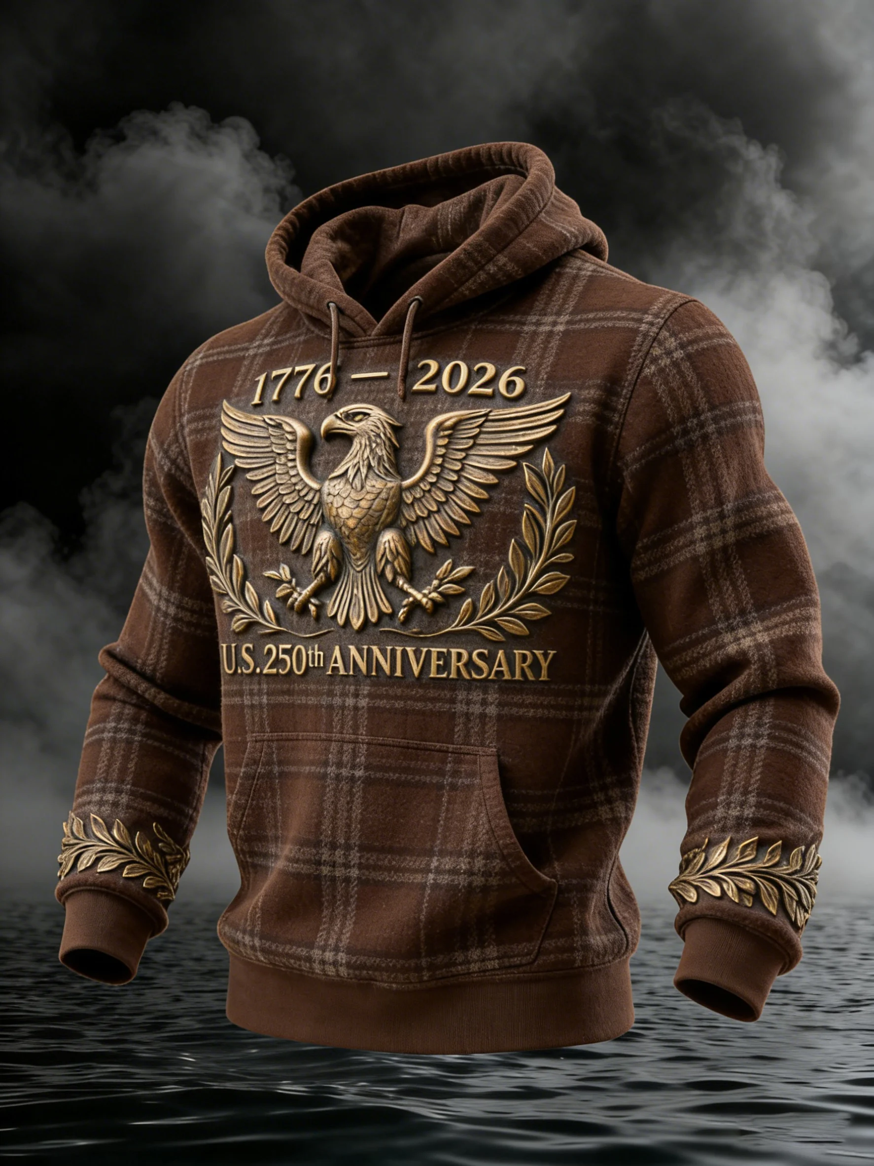 Men'S Casual Hoodie With American 250th Anniversary Print