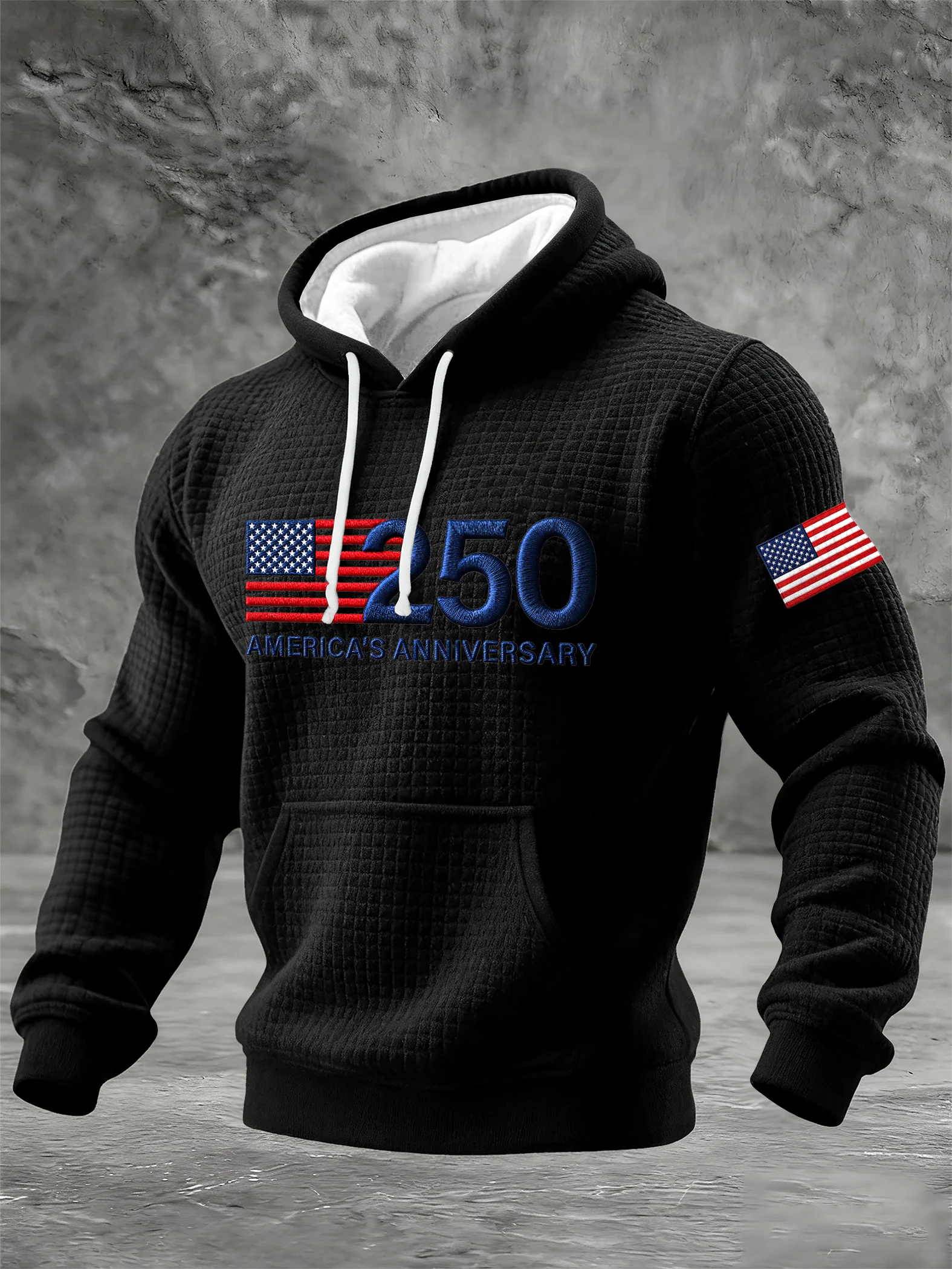 Men's 250th Anniversary Printed Casual Hoodie