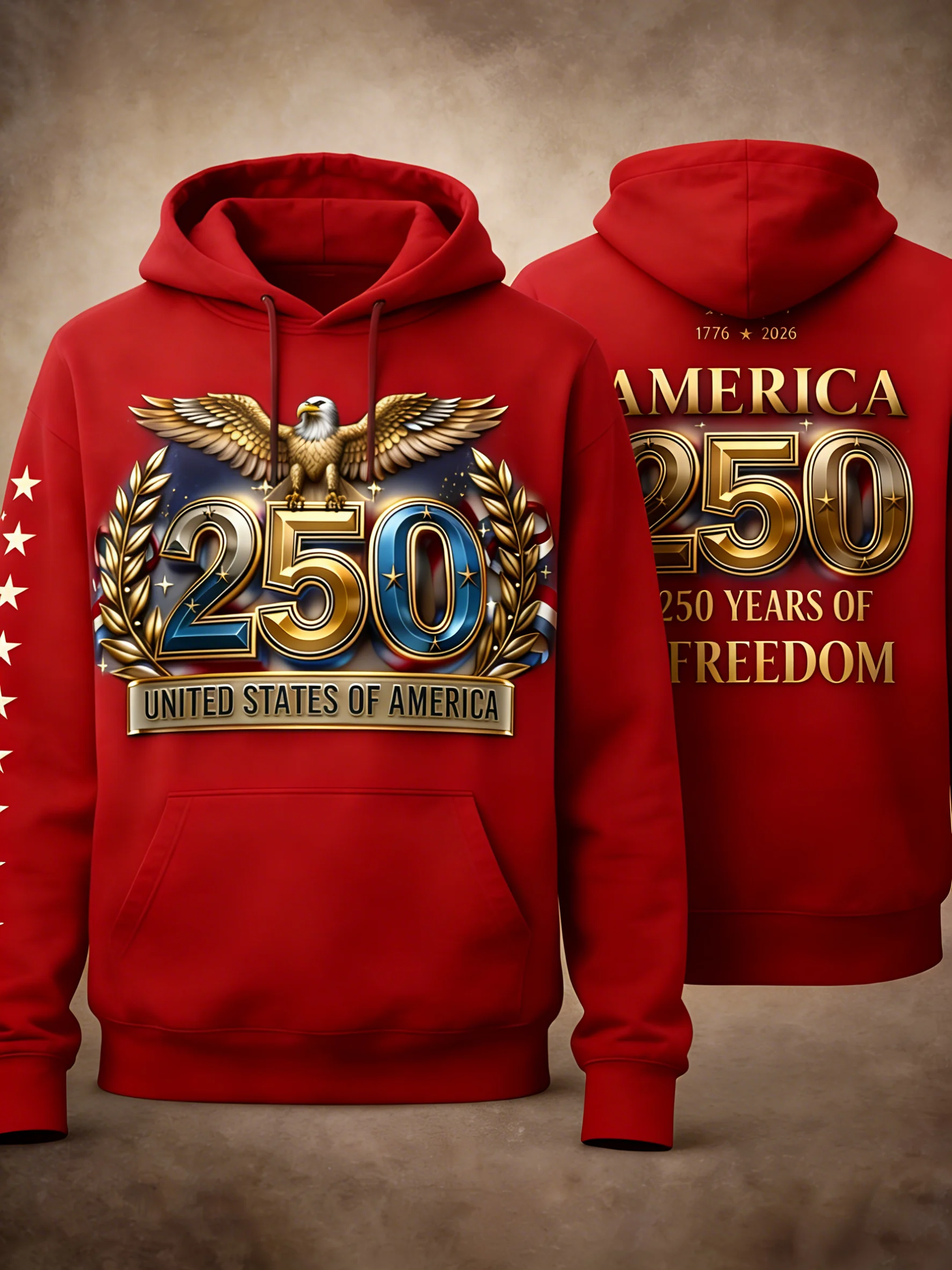 Men's 250th Anniversary Printed Casual Sweatshirt