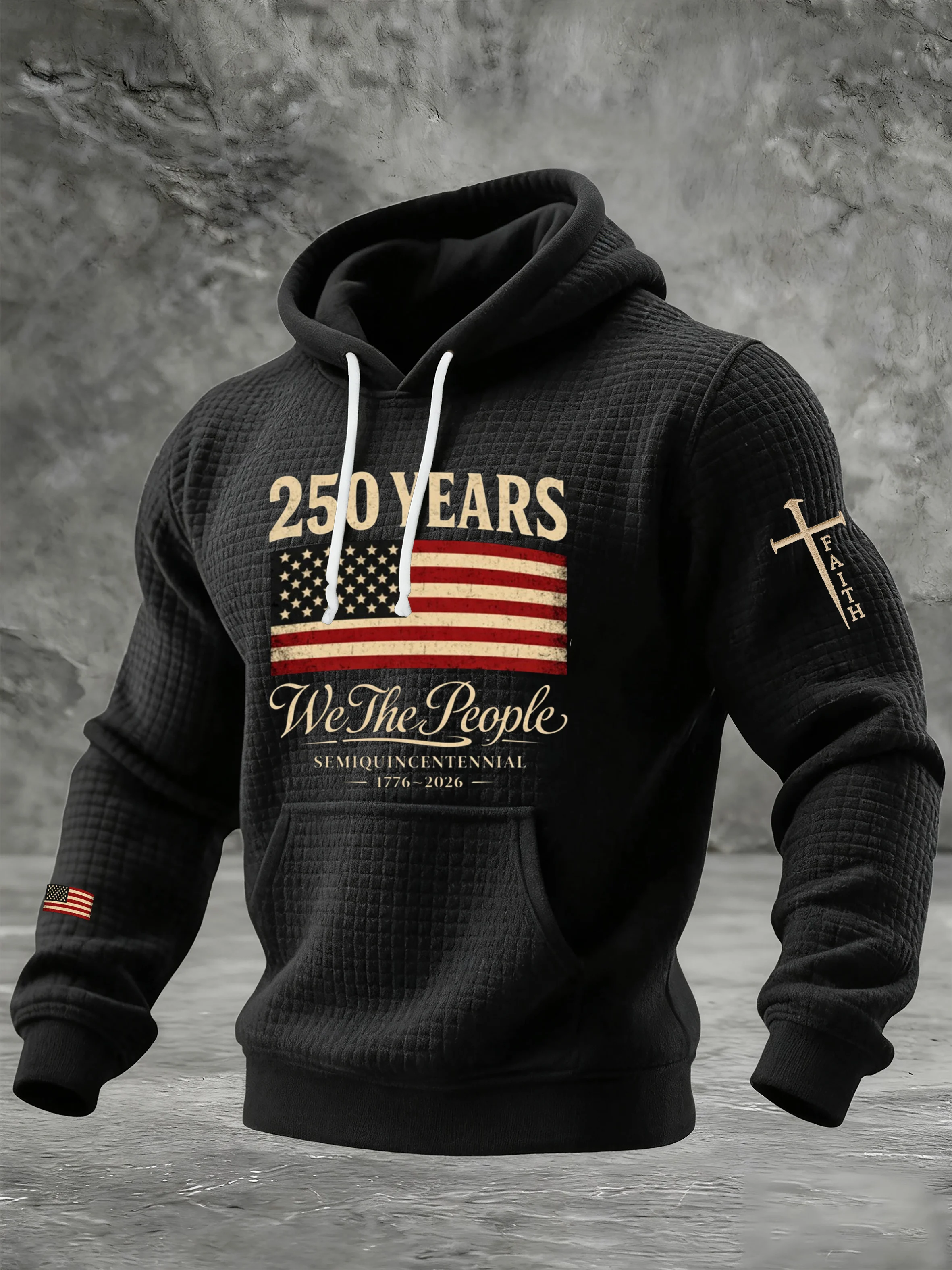 Men's Casual Printed Hooded Sweatshirt