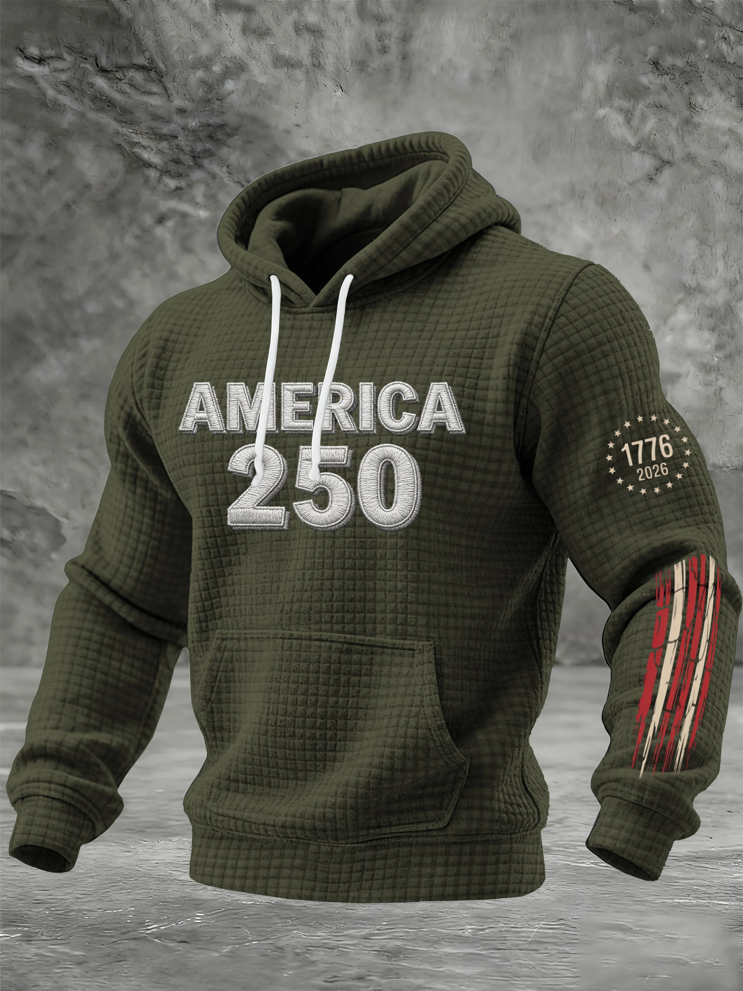 Men's Casual Printed Hooded Sweatshirt