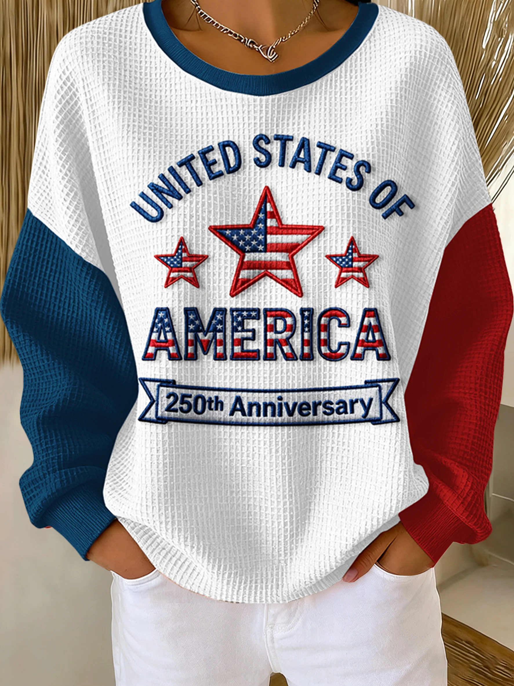 Women'S Casual American 250th Anniversary Printed Sweatshirt