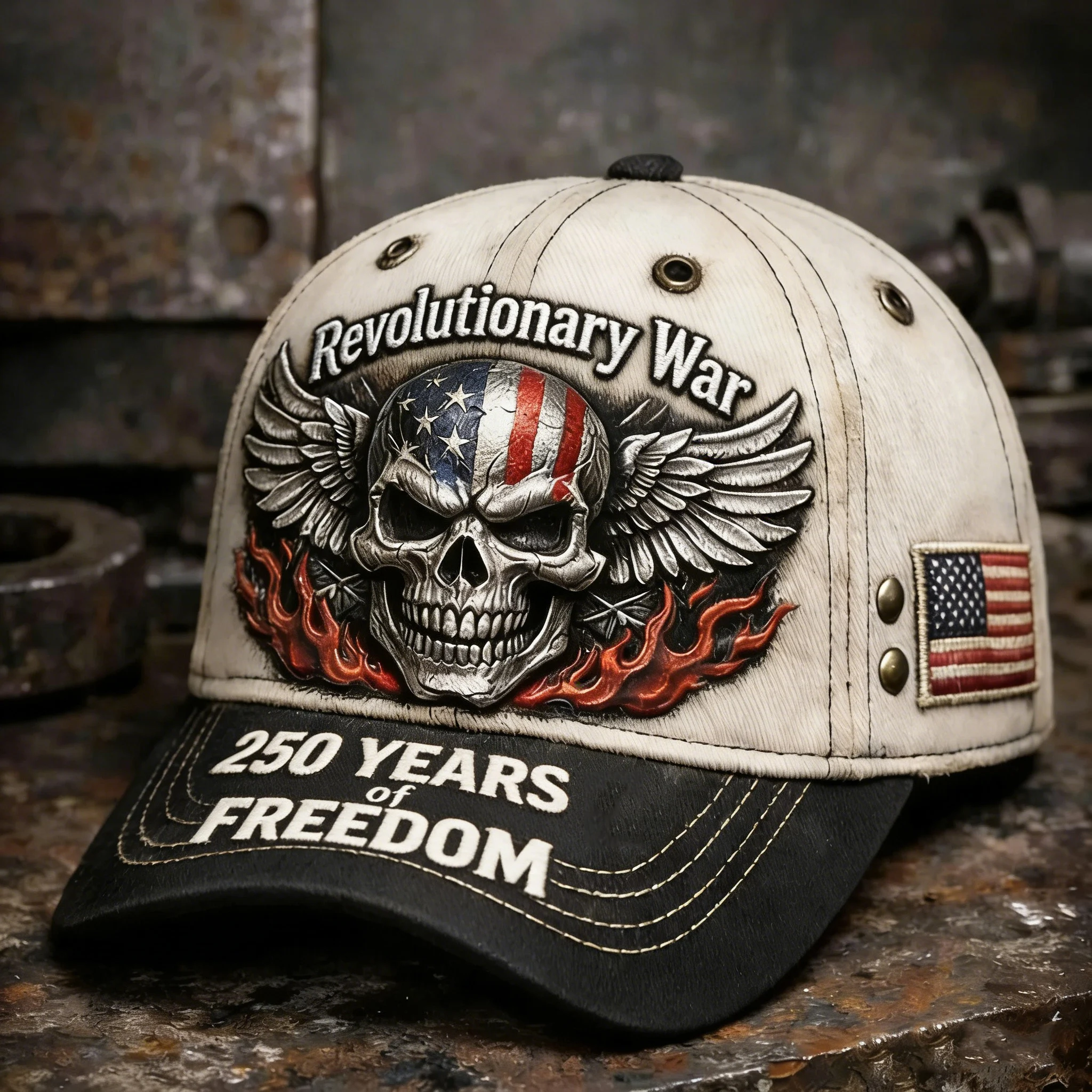 American 250th Anniversary Embroidered Baseball Cap (Unisex)