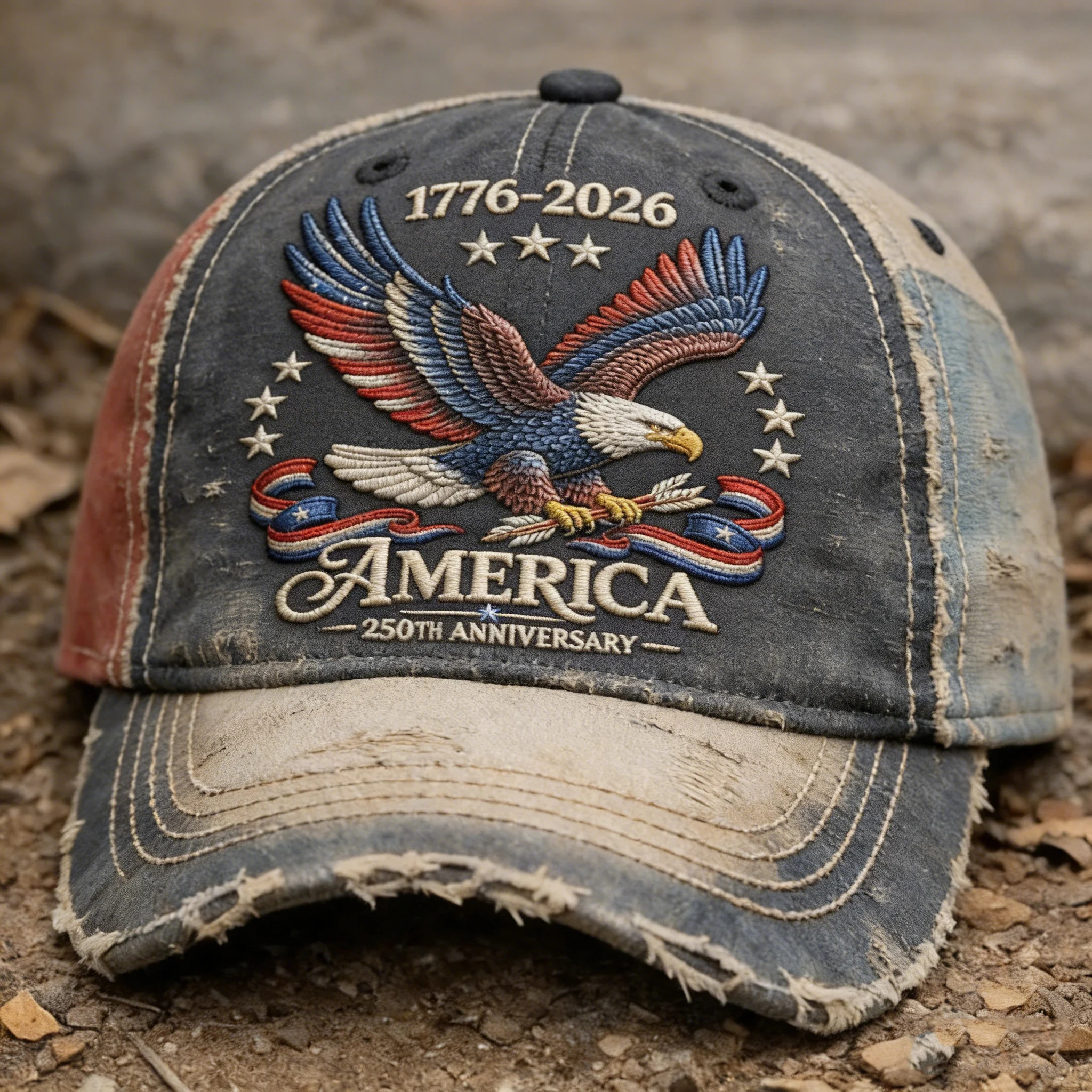 American 250th Anniversary Embroidered Baseball Cap (Unisex)