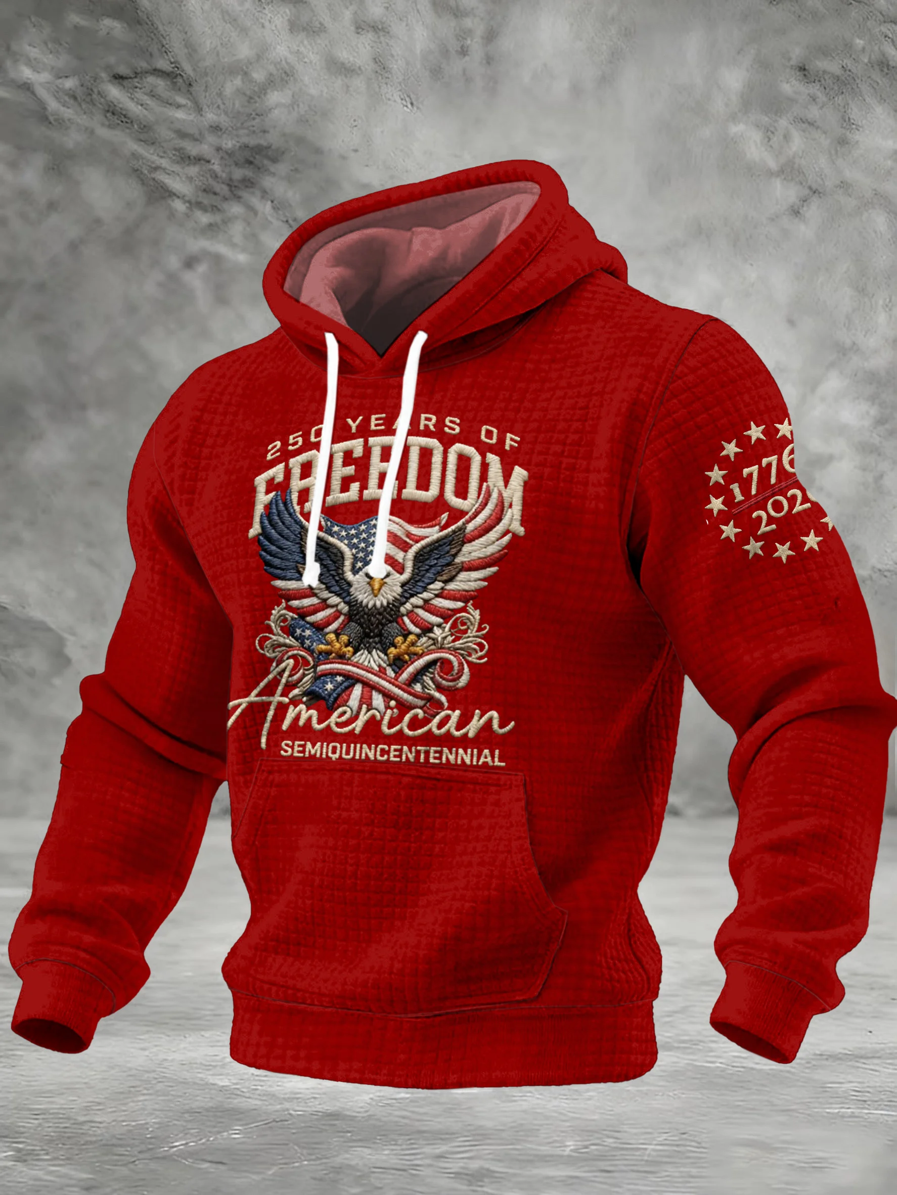 Men's Casual American 250th Anniversary Print Sweatshirt