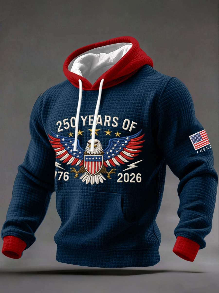 Men's America 250 Print Casual Hoodie