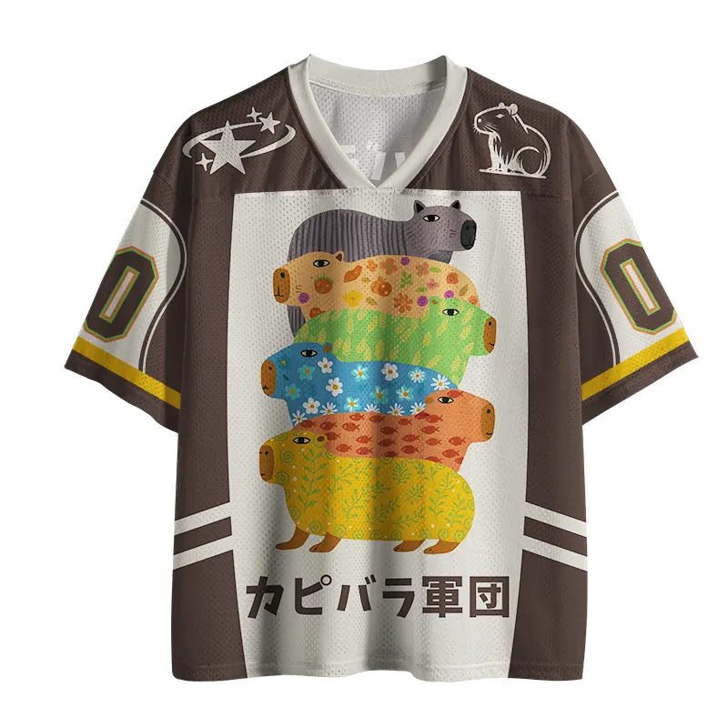 Tokyo-Tiger Colorful Capybaras Mesh Jersey