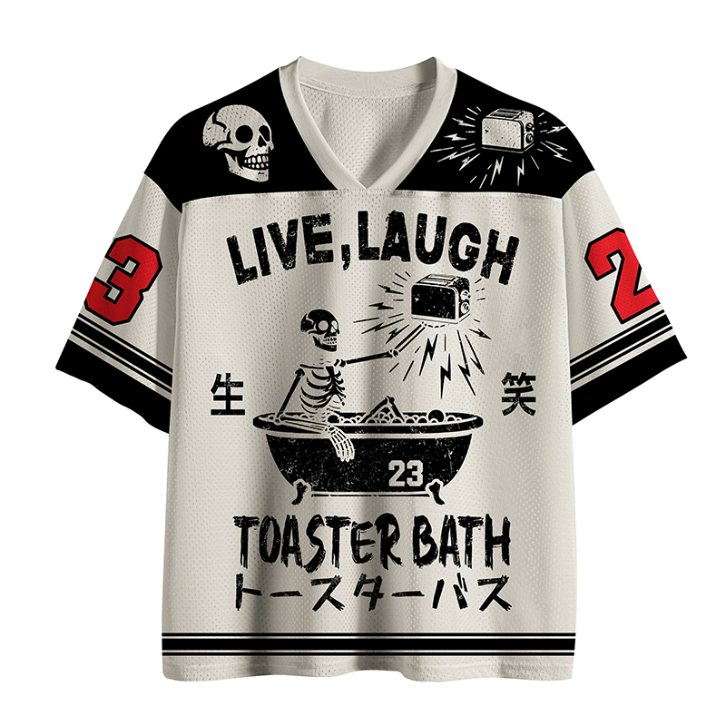 Tokyo-Tiger Funny Electric Shock Skeleton Mesh Jersey
