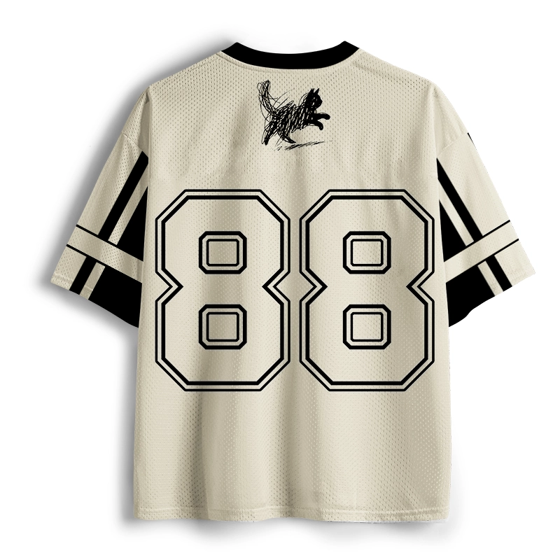 Tokyo-Tiger Minimalist Cat Art Mesh Jersey