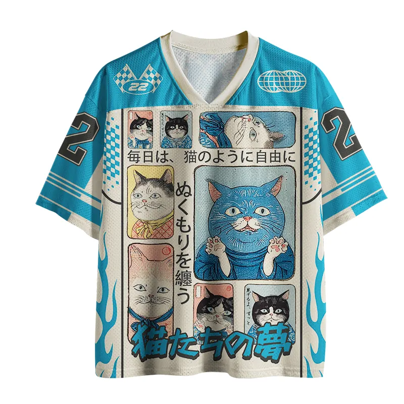 Tokyo-Tiger Many Cats Are Watching You Mesh Jersey