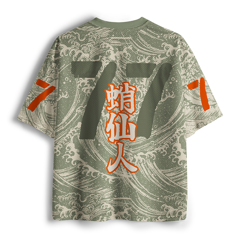 Tokyo-Tiger Octopus Sage Mesh Jersey