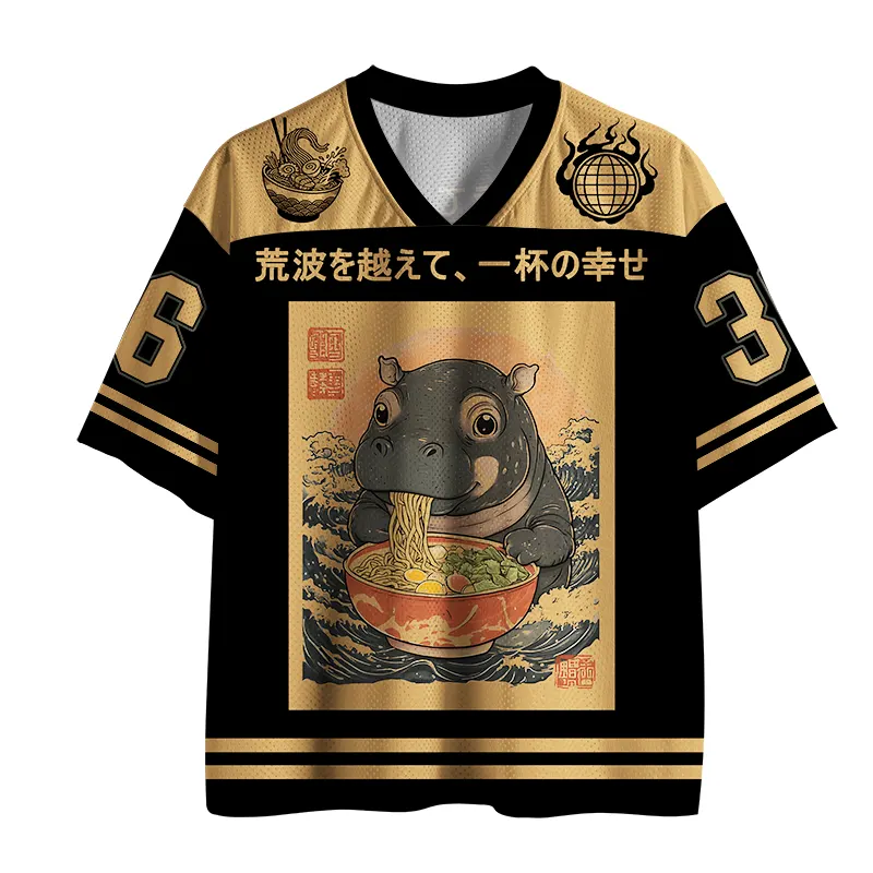 Tokyo-Tiger Moo Deng Eat Ramen Mesh Jersey