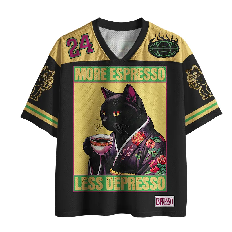 Tokyo-Tiger Up Caffeine Down Depression Mesh Jersey