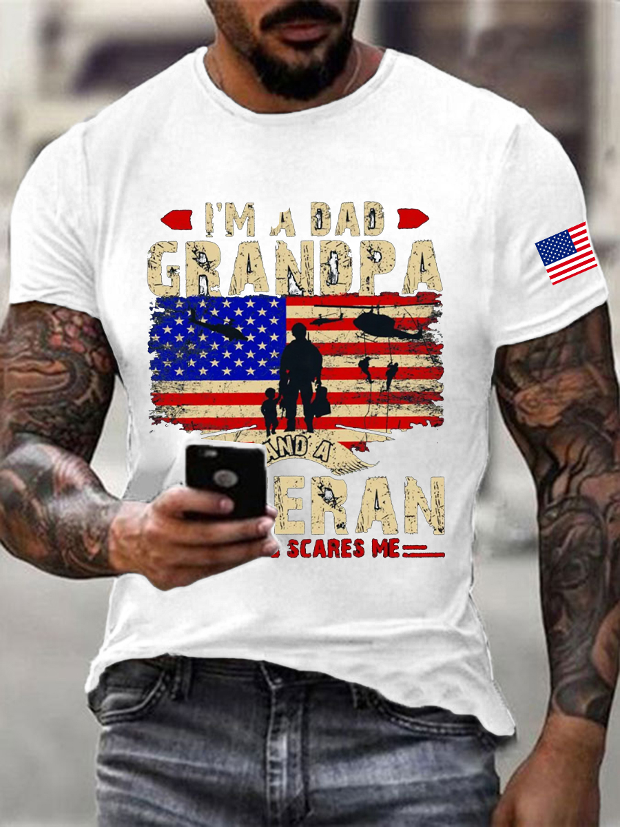 Men's Veterans Day Printed T-shirt