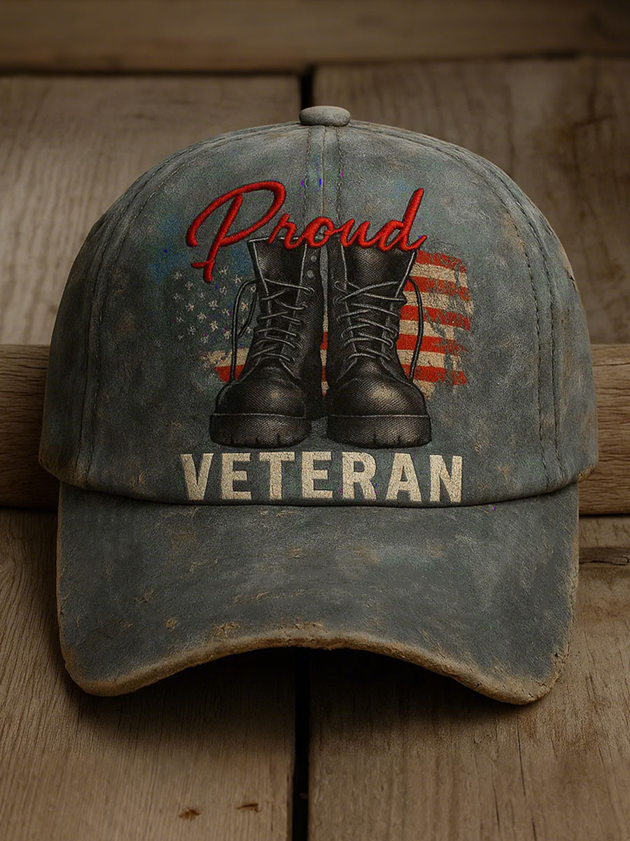 Proud Veteran Unisex Vintage Hats