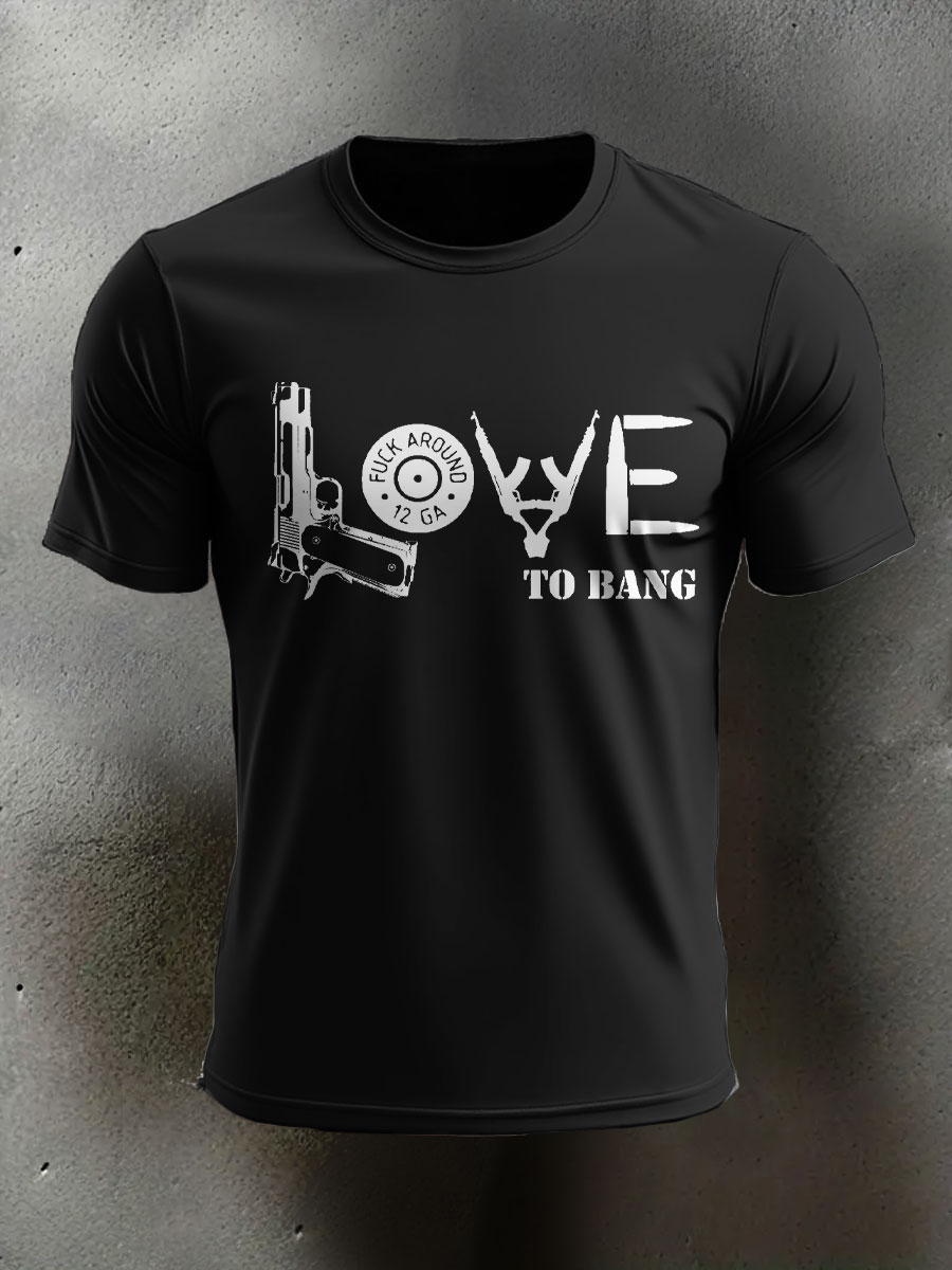 Men's Funny Pew Lover Veteran Printed T-shirt