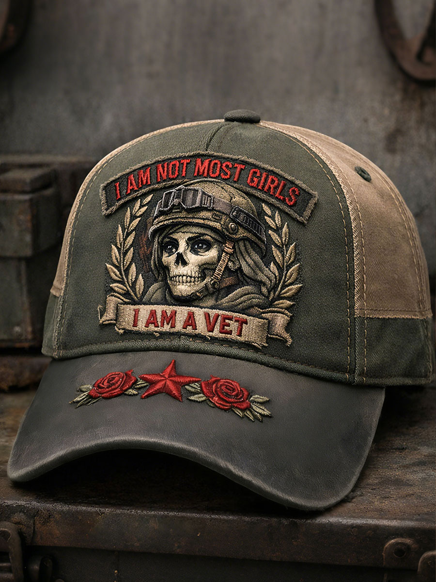 Women's I am not most girls I am a veteran hats
