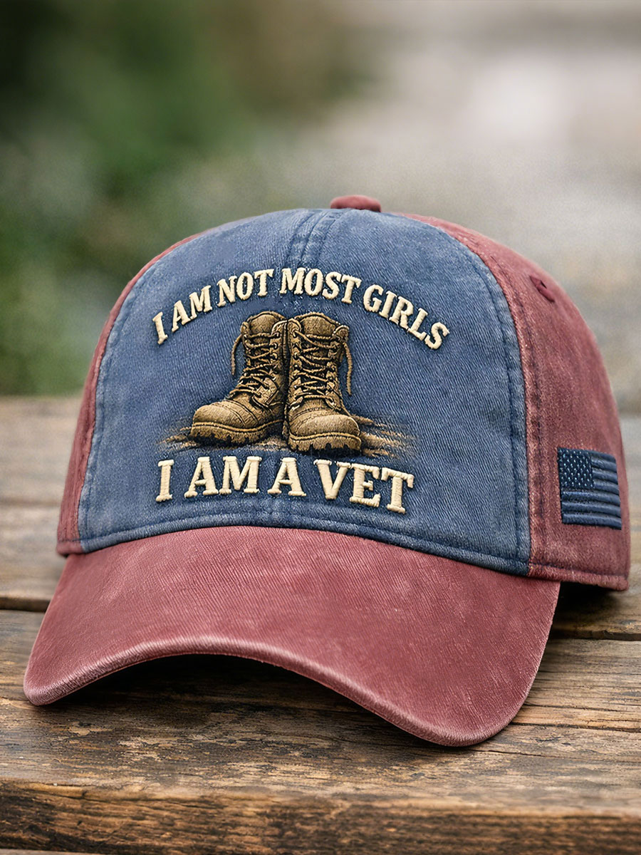 Women's I am not most girls I am a veteran hats