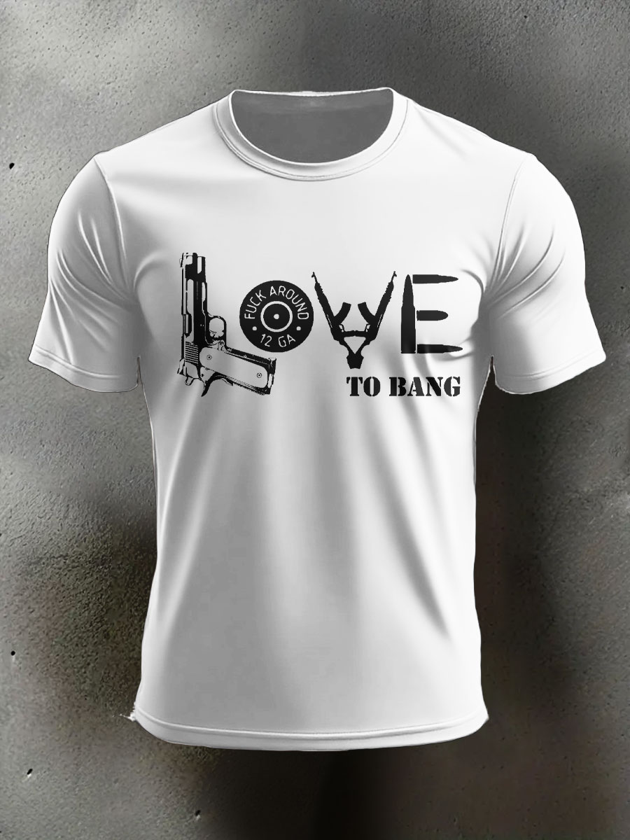 Men's Funny Pew Lover Veteran Printed T-shirt