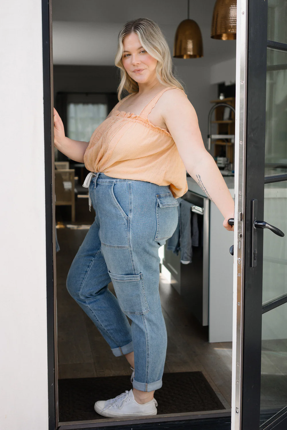 Darlene High Rise Cuffed Cargo Jogger - PLUS