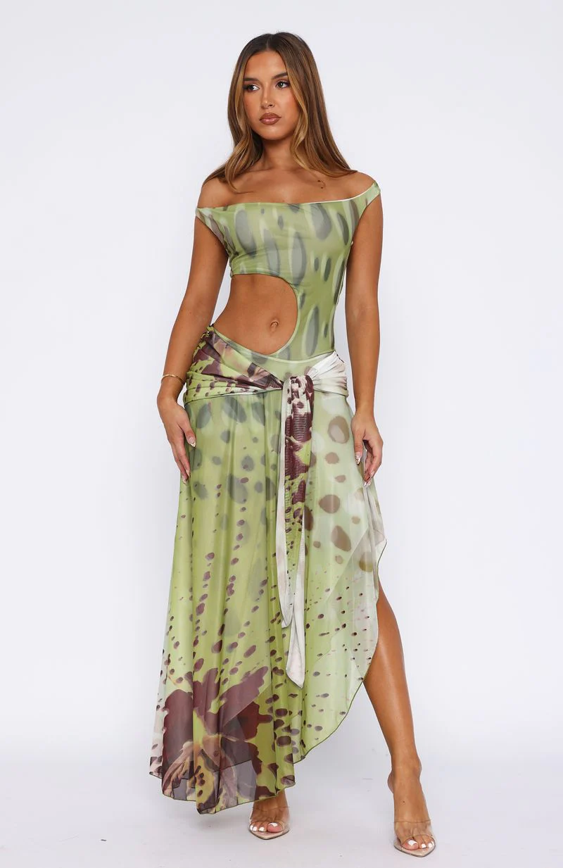 Florence Fling Maxi Dress Moss Blossom