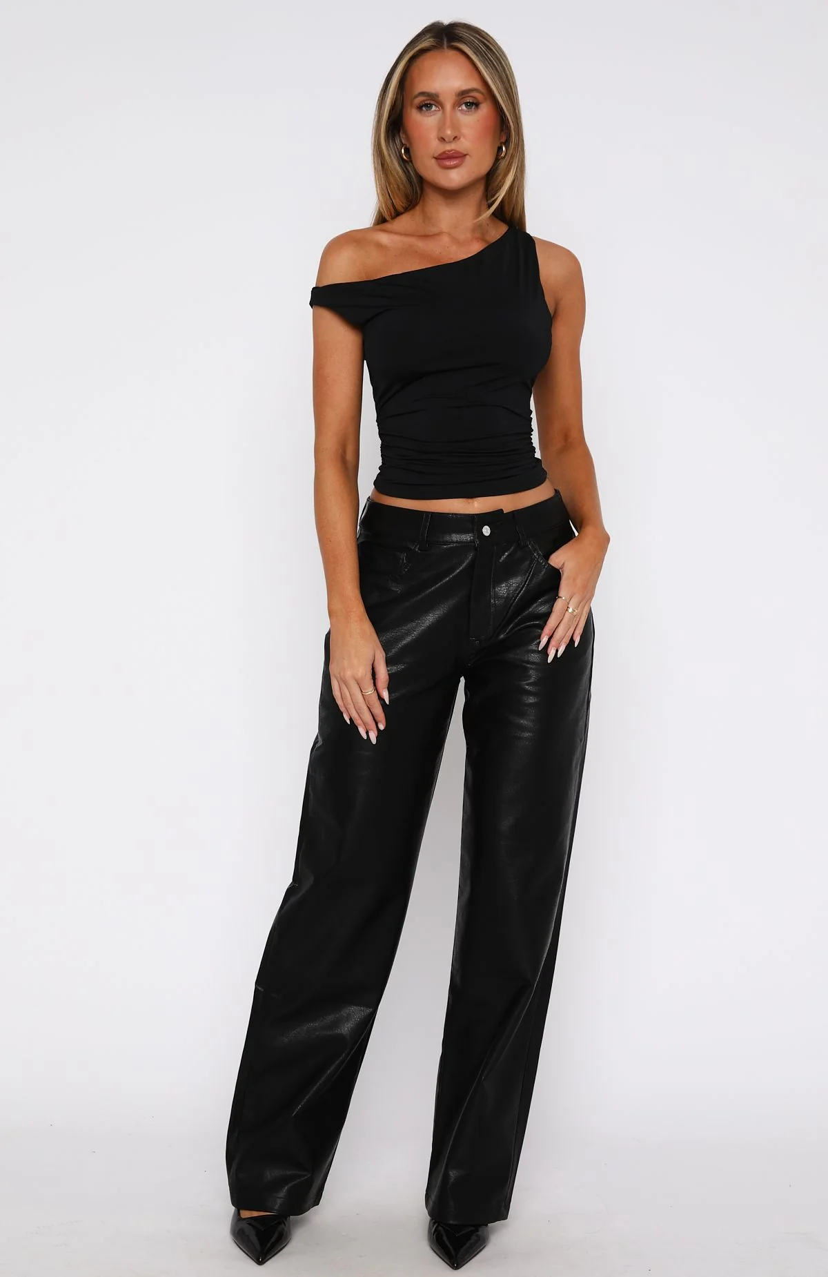 Bring The Style PU Pants Black