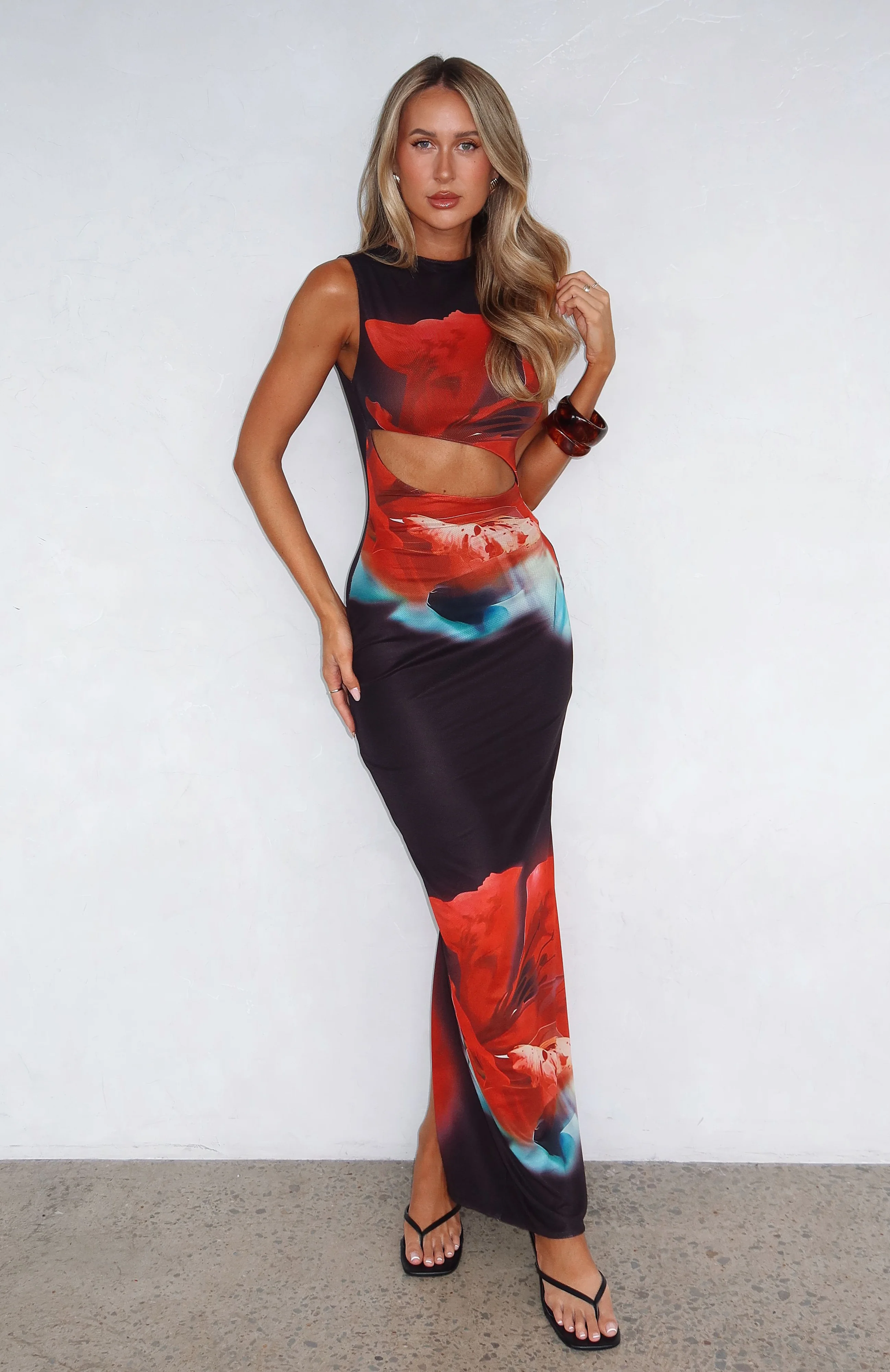 Scared To Start Maxi Dress Fire Lily