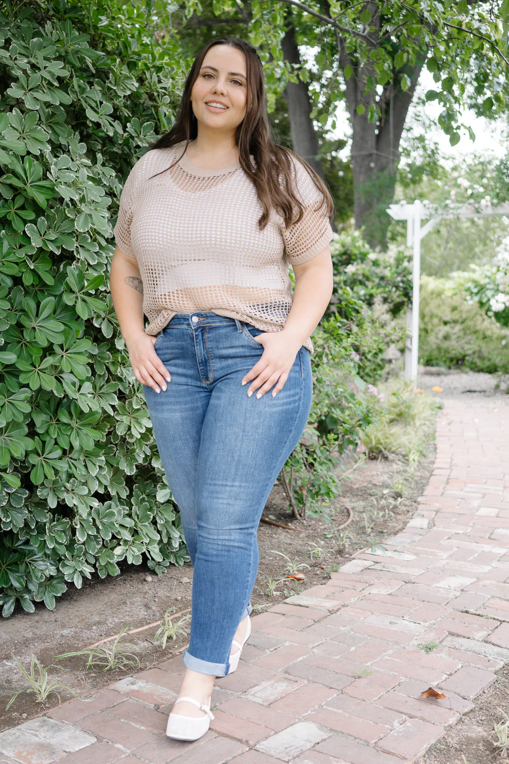 Amber Mid Rise Vintage Wash Non-Distressed Boyfriend - PLUS