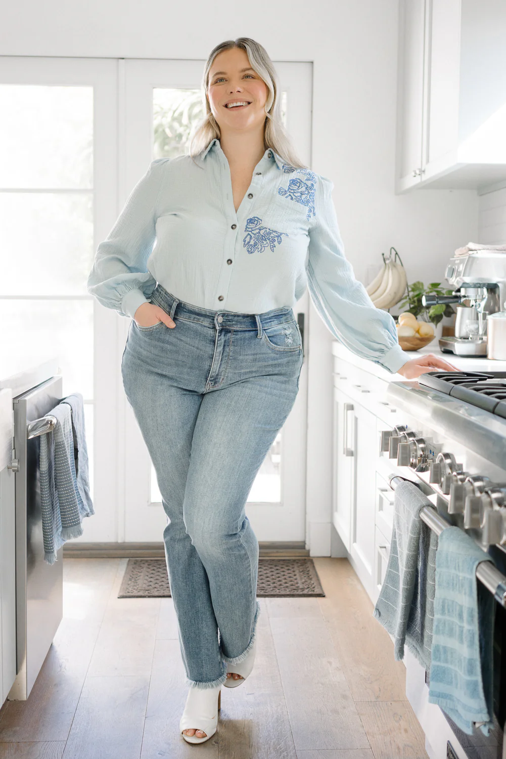 Dana High Rise Bootcut with Fray Hem - PLUS