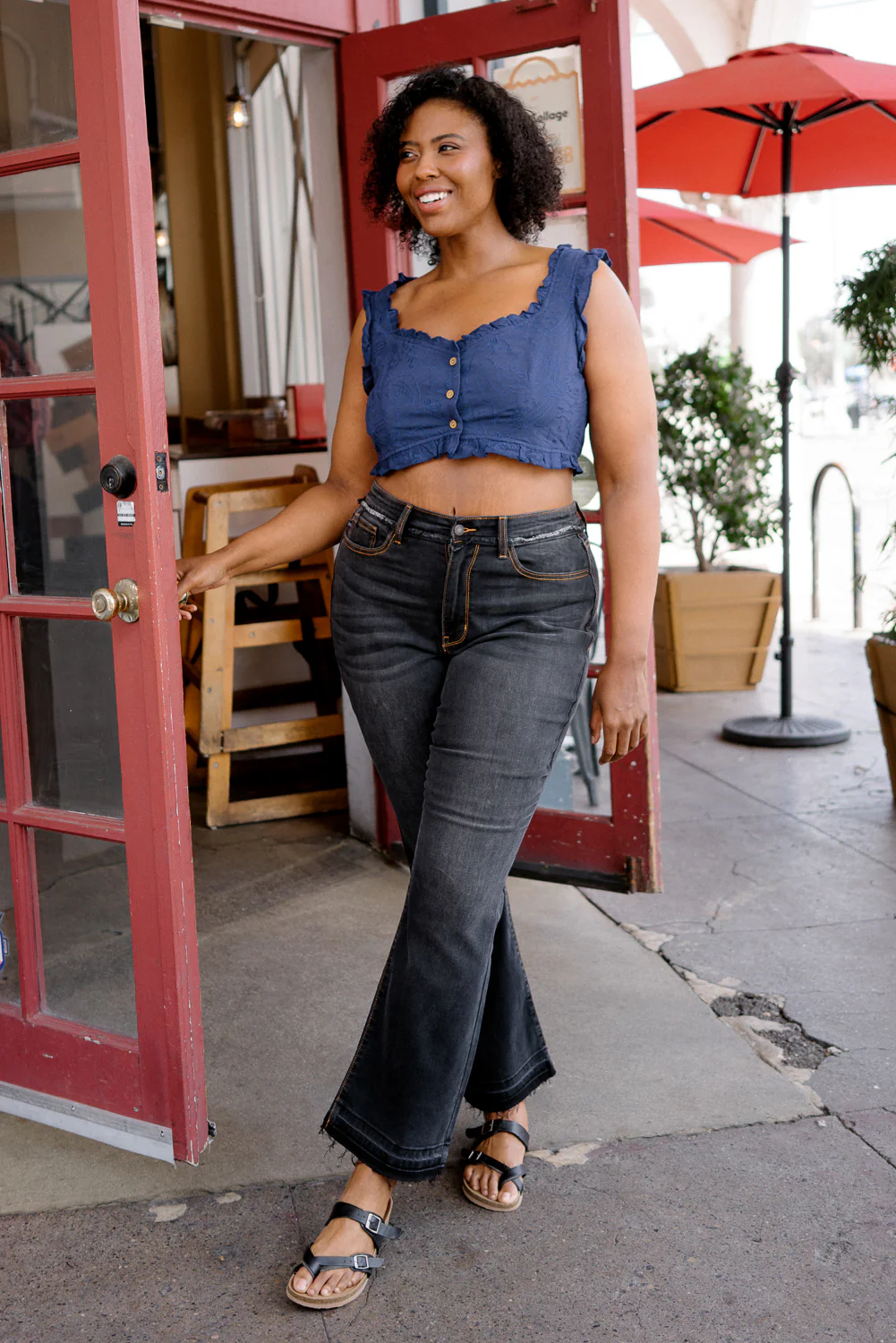 Baylee High Rise Released Hem Slim Bootcut Jeans - PLUS