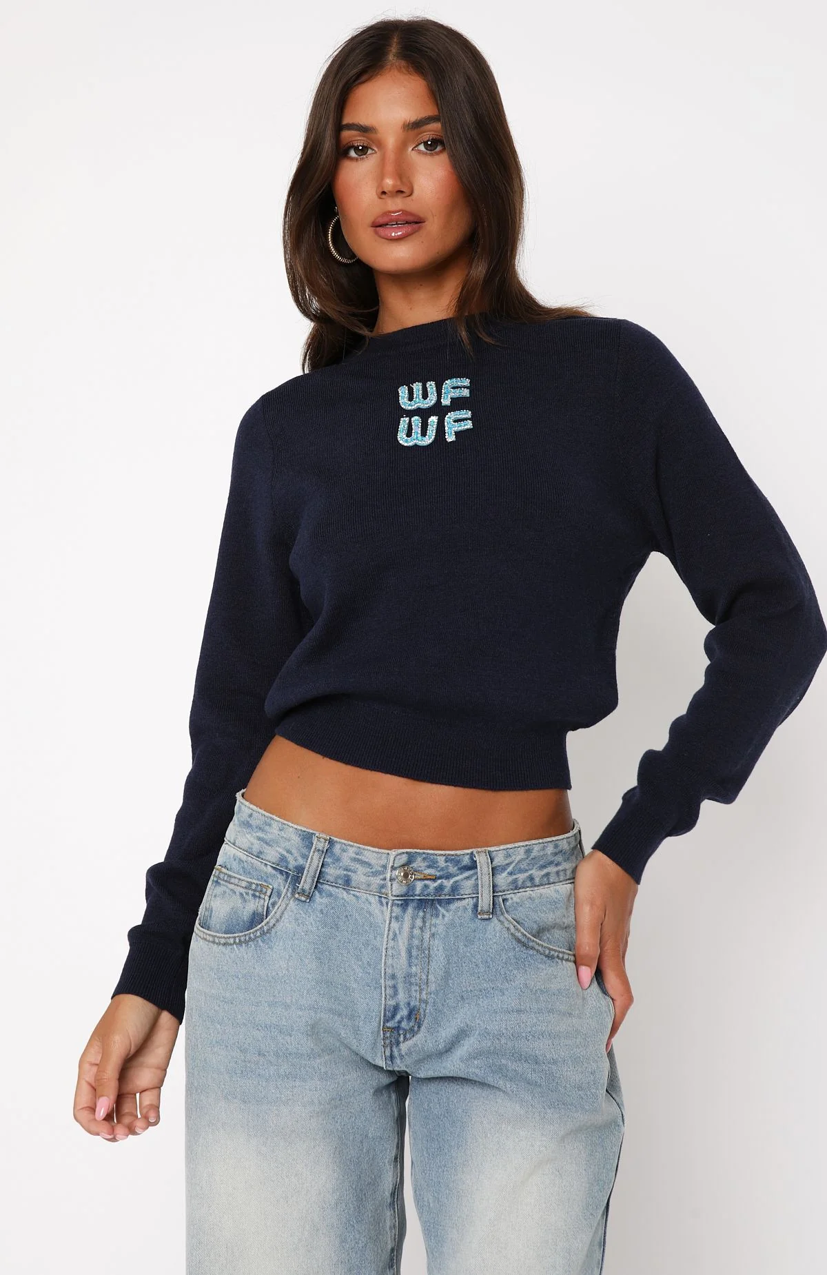 Designer Girl Knit Sweater Navy