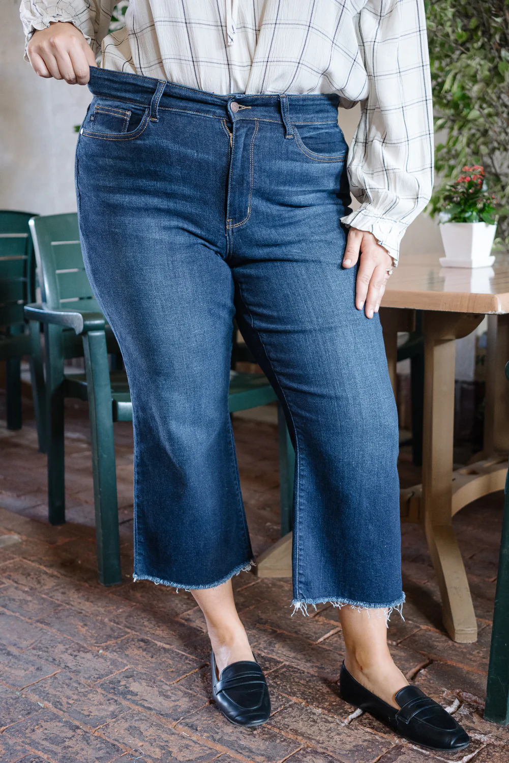 Heather High Rise Cropped Wide Leg - PLUS