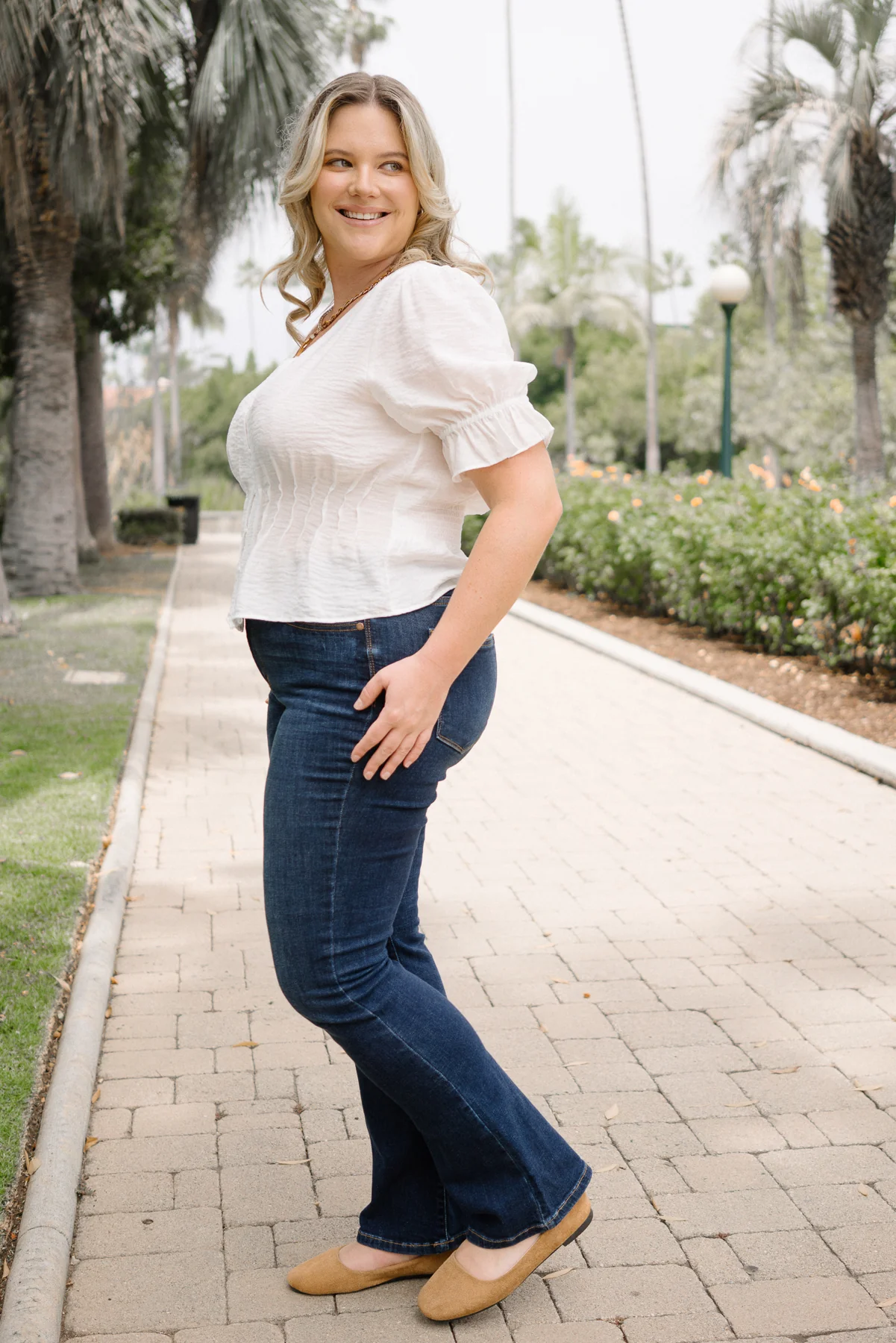 Cleo Dark Dream Mid Rise Bootcut - PLUS