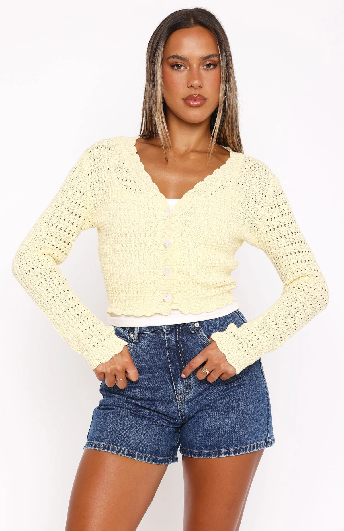 Just Forget About It Long Sleeve Top Lemon