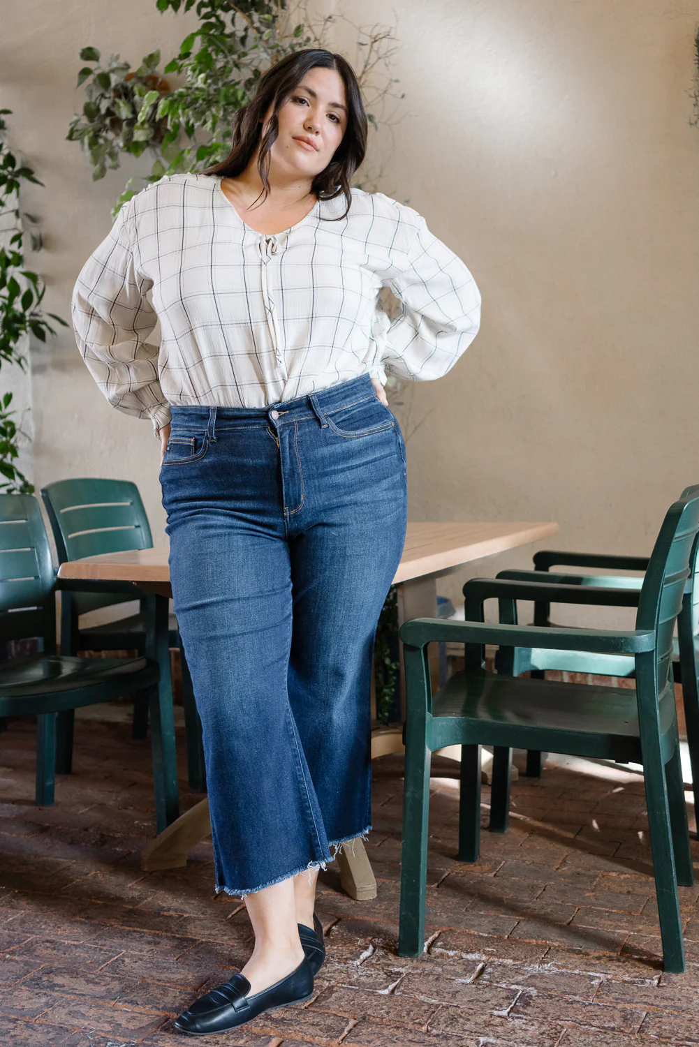 Heather High Rise Cropped Wide Leg - PLUS