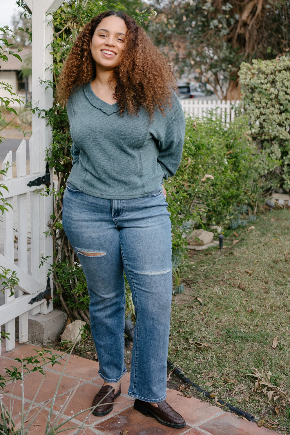 Ophelia Mid Rise Dad Jeans - PLUS