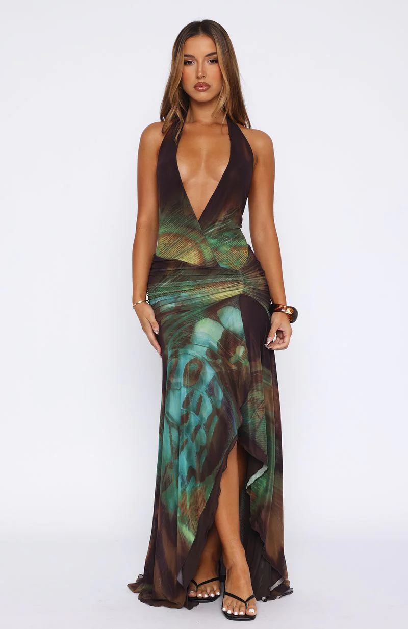 All I See Is You Maxi Halter Dress Butterfly Dreams