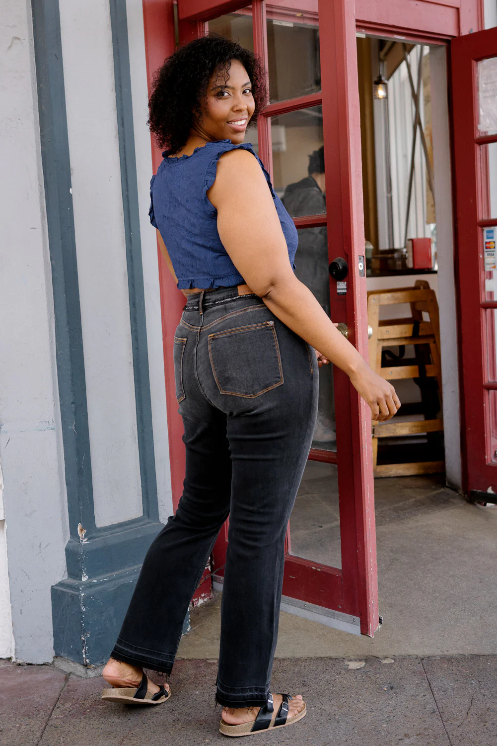 Baylee High Rise Released Hem Slim Bootcut Jeans - PLUS